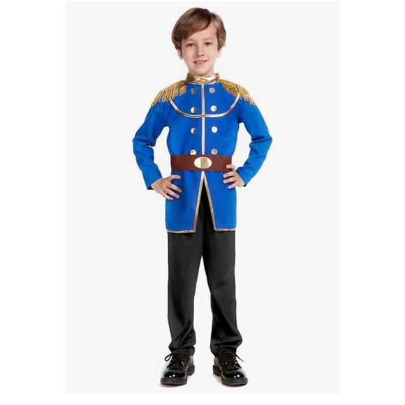 NEW! Blue Boys Prince Charming Outfit Kids Halloween Costume Party Size 3-5 - Picture 1 of 12